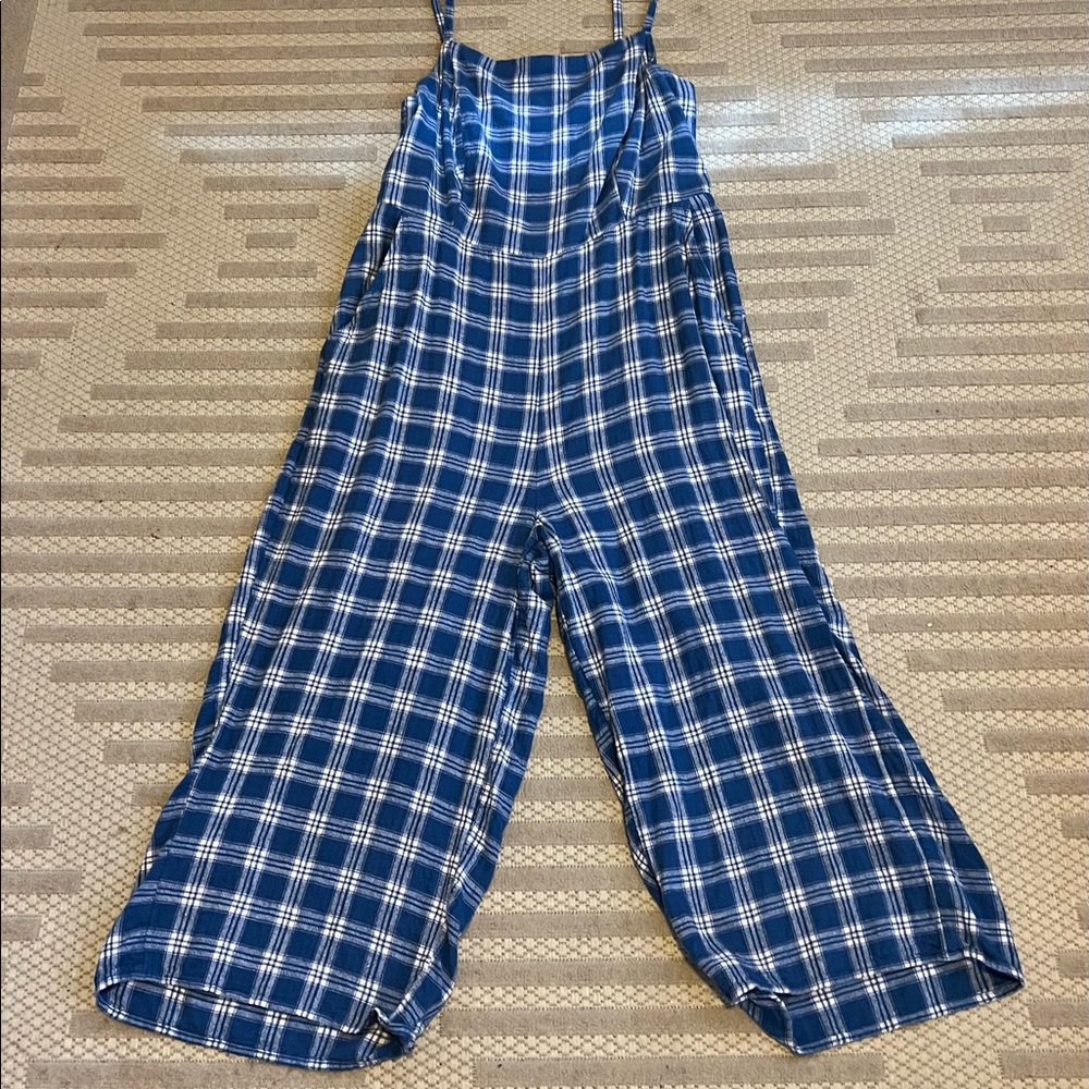 Old navy linen blend cropped jumpsuit - Picture 3 of 8